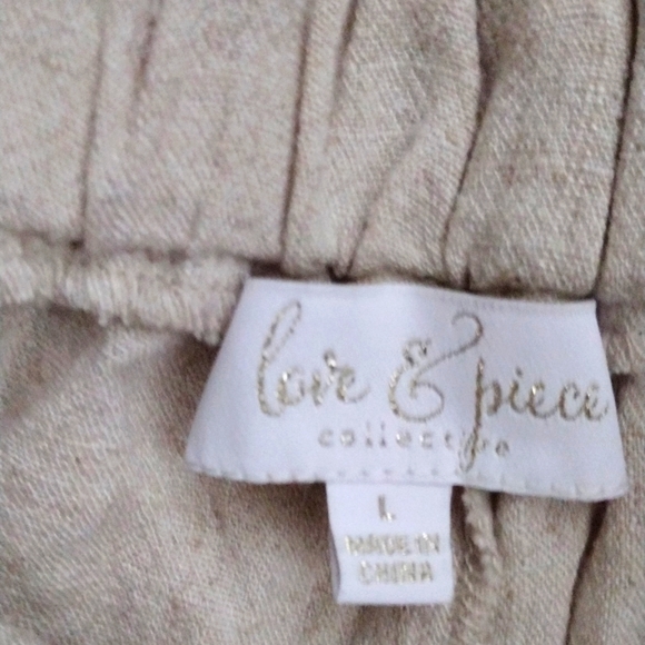 Women's Cotton and Linen Blend Shorts Size Large - Picture 3 of 6